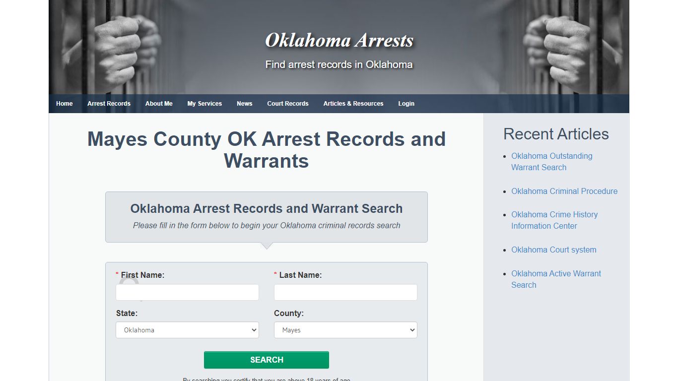 Mayes County OK Arrest Records and Warrants - Oklahoma Arrests