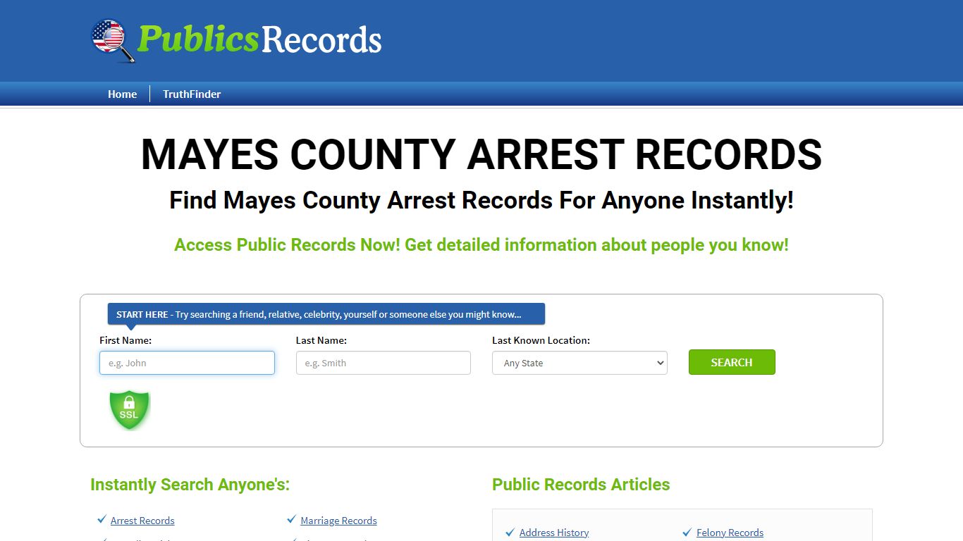 Find Mayes County Arrest Records For Anyone Instantly!